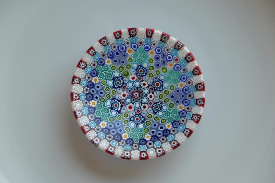 ベネチアンガラス ミルフィオリ プレート ムリーネ 江波冨士