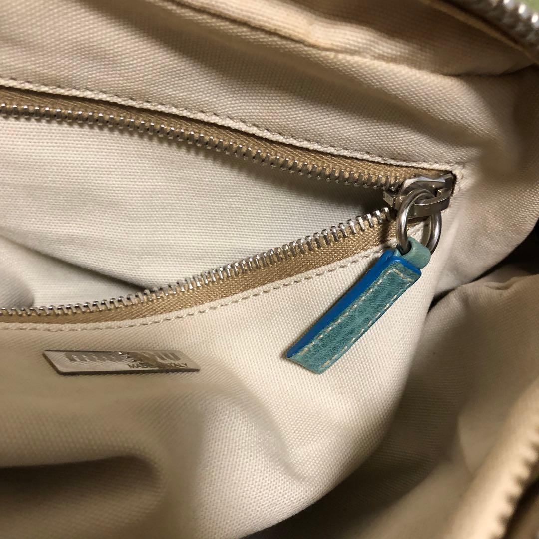 MIU MIU レザー ハンドバッグ グリーン系