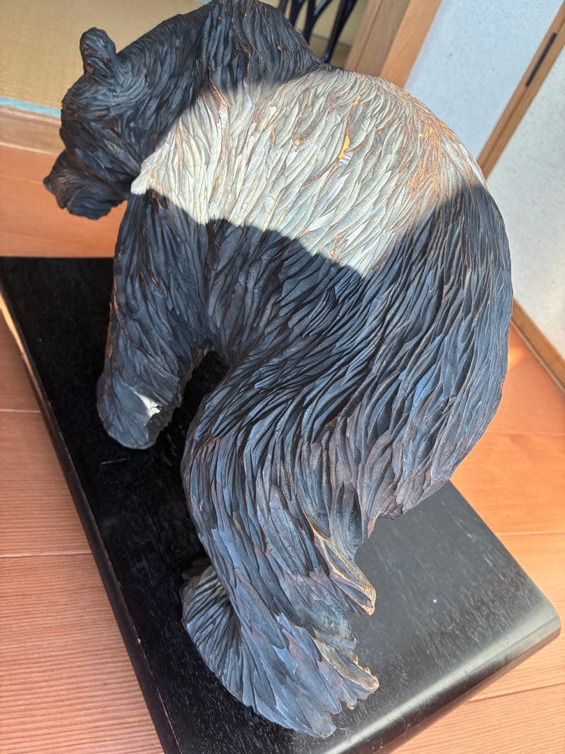 木彫り熊 アイヌ アンティーク 銘あり 昭和初期製作 - メルカリ