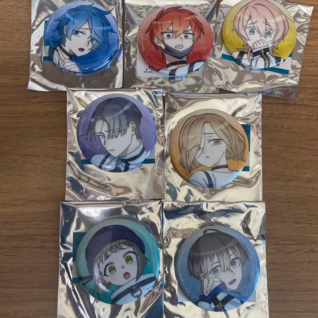 MILGRAM 缶バッジ ハルカ フータ ムウ シドウ マヒル アマネ ミコト
