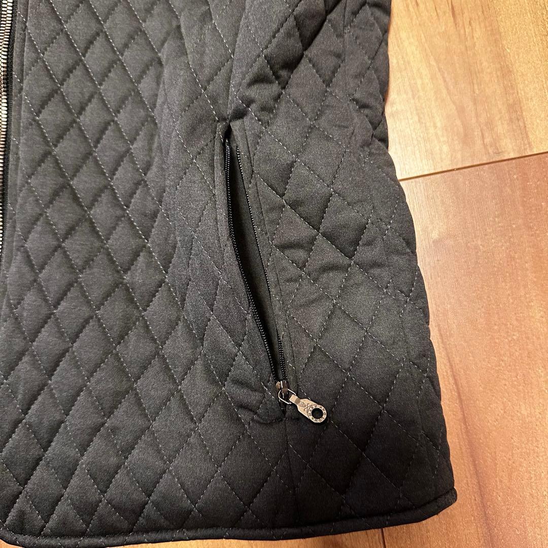 中綿　ラビットファー　キルティング　ベスト　パンツ　セットアップ　S 秋冬