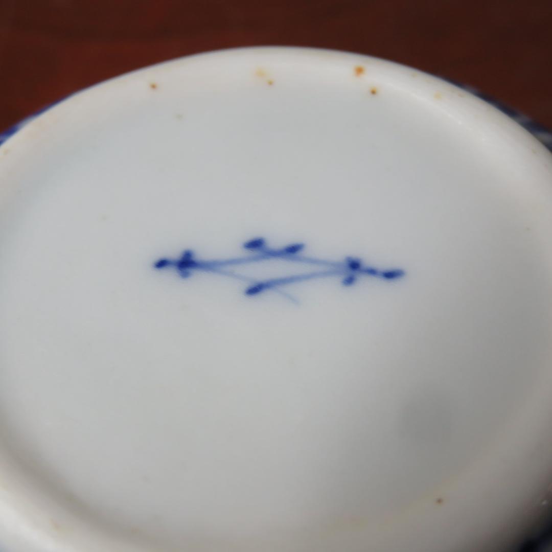 向付 2客 角鉢 染付 名家 蔵出し 初荷 極美品 風景 鳥