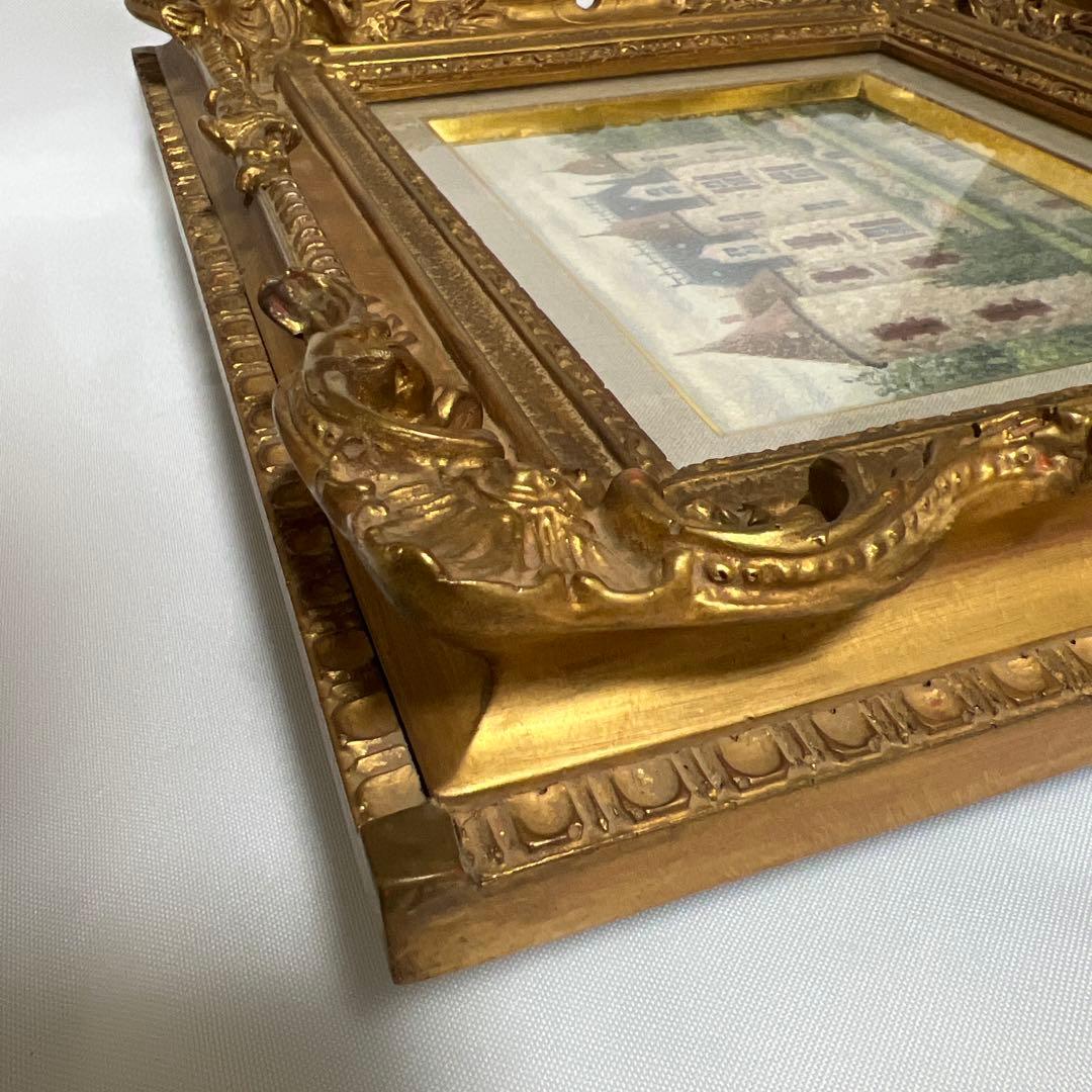 西村龍介 「水辺の城」油彩　F2号