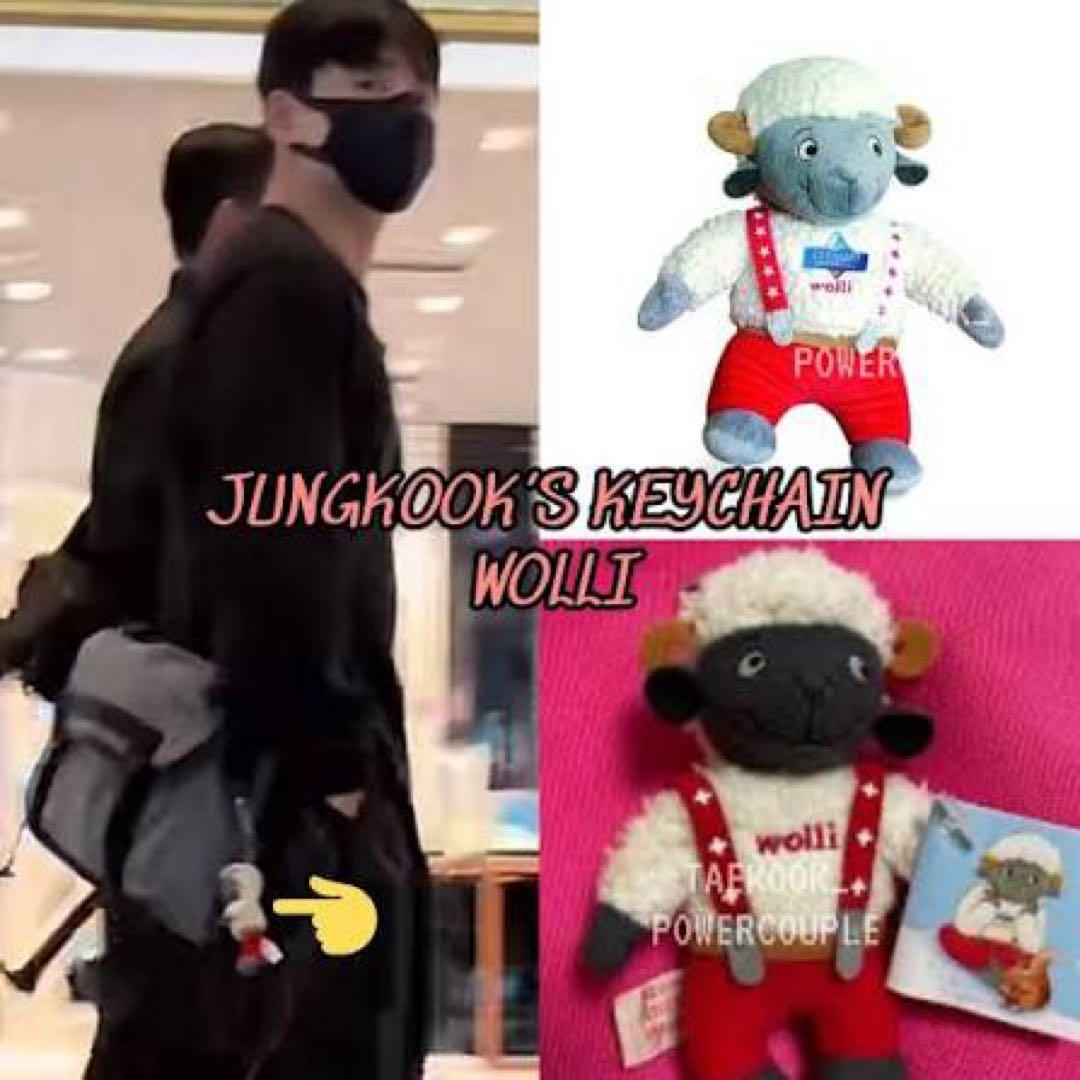 希少品】スイス限定 Wolli ぬいぐるみキーチェーン BTSジョングク愛用）