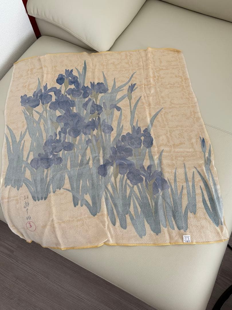 新品未使用 尾形光琳 かきつばた ふじみやび風呂敷 名作原画写し 絹 桐箱付