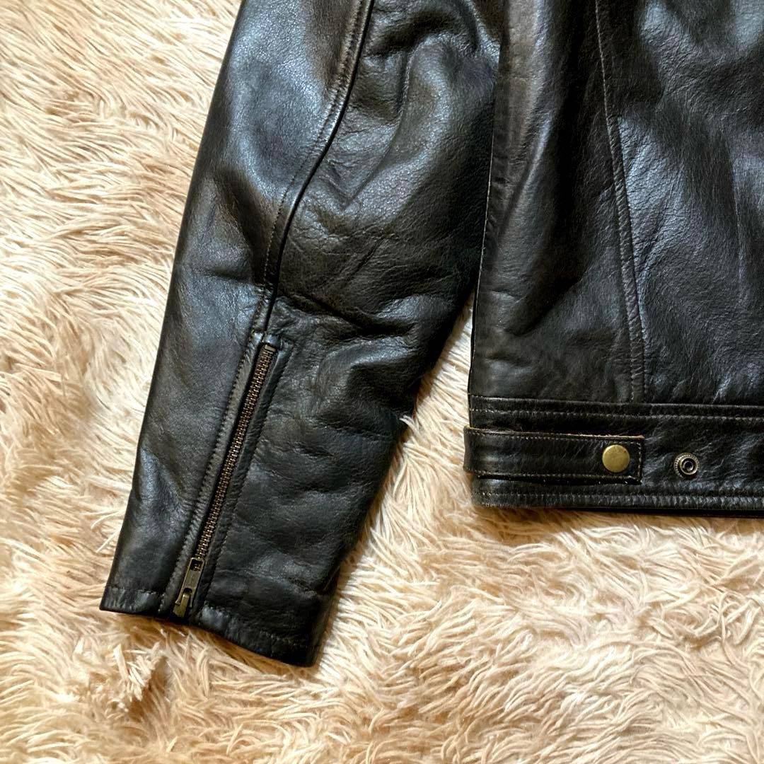 DEGNER】 カウレザートラッカージャケット 黒 M（大きめサイジング）