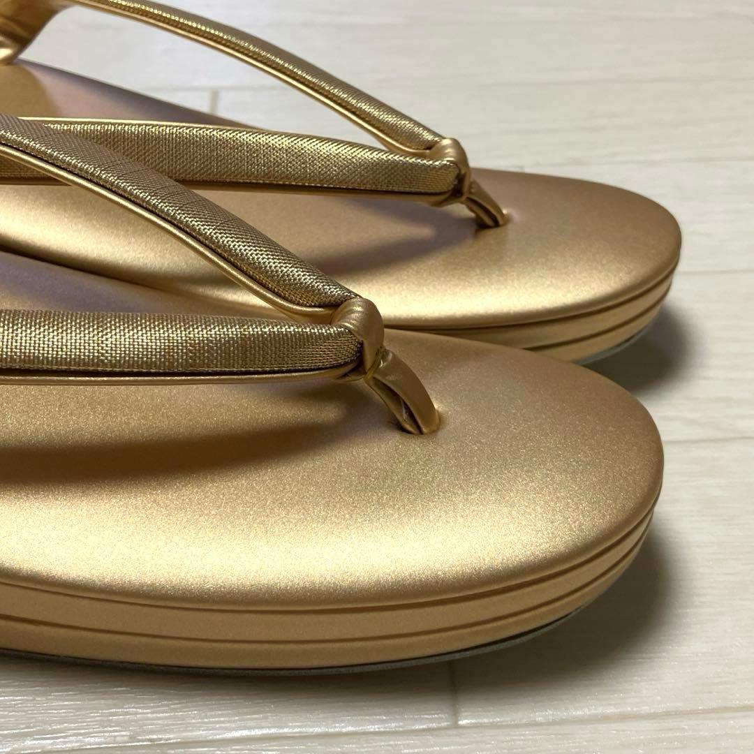 《美品》草履バッグセット　ゴールド　Lサイズ