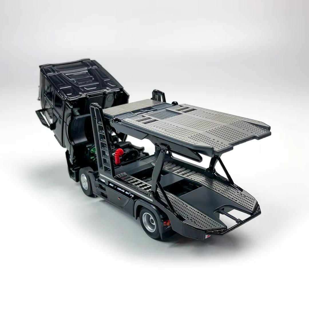 GCD メルセデス ベンツ アクトロス キャリアカー トレーラー 黒