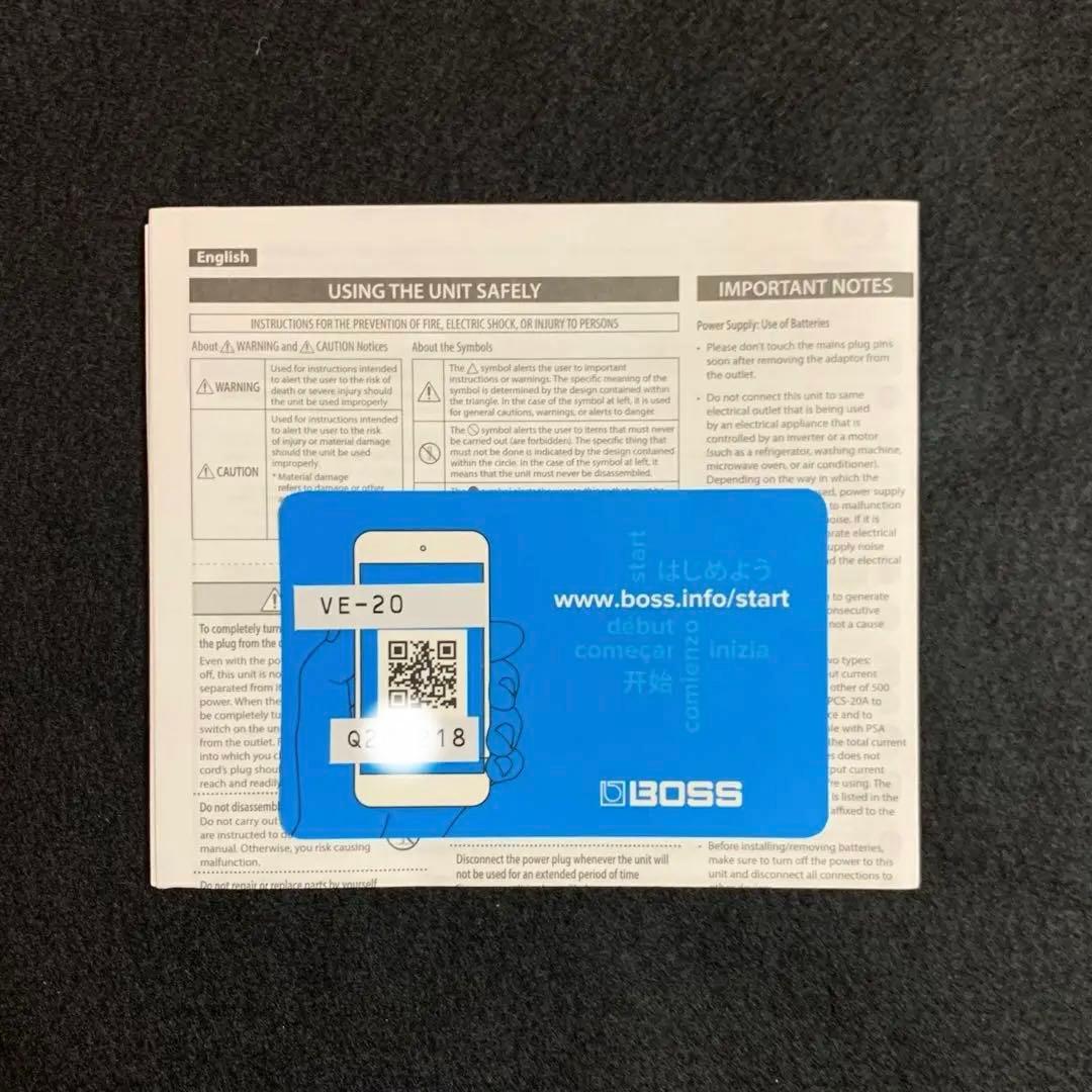BOSS VE-20 ボーカルプロセッサー（ボーカルパフォーマー）ユーザー未登録