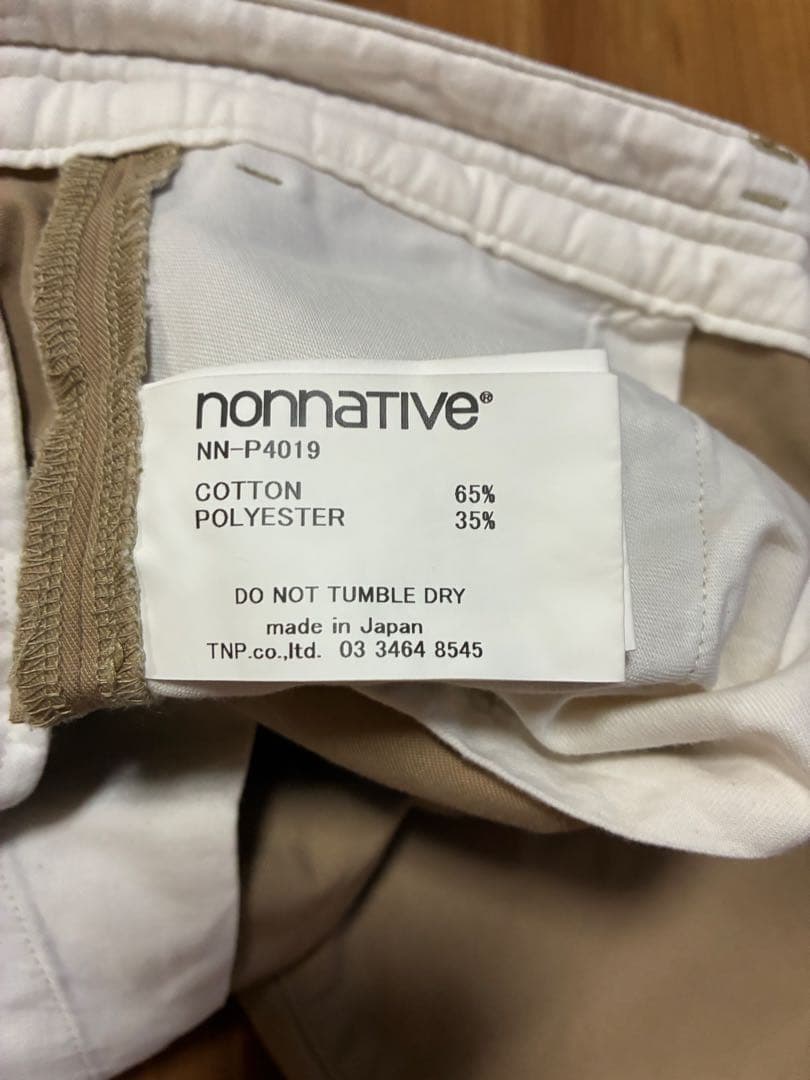 nonnative ベージュ チノパン