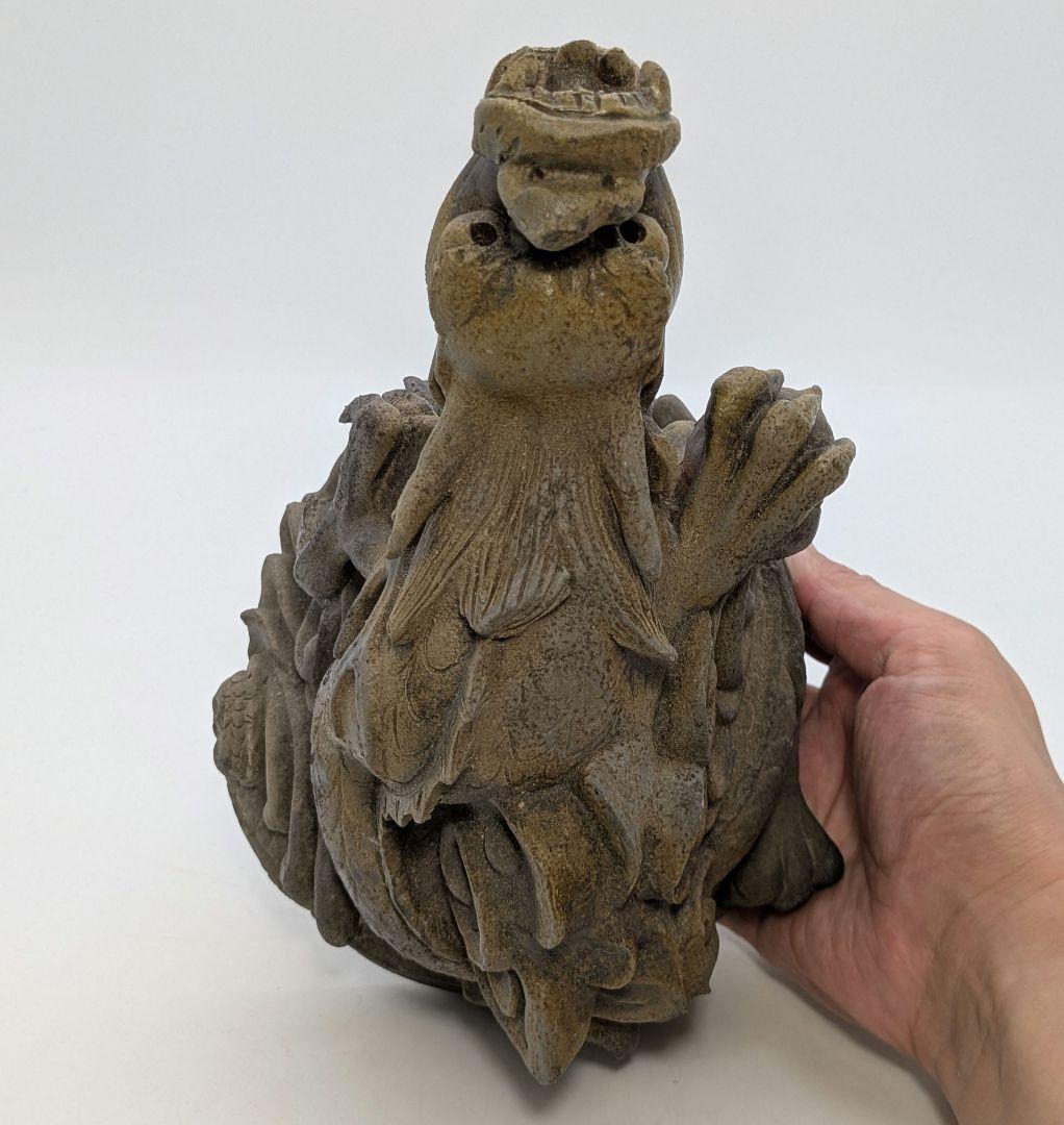 藤原陶斎 備前焼 登龍香炉 共箱栞 伏香炉 藤原陶斉 置物 竜 香道具 茶道具