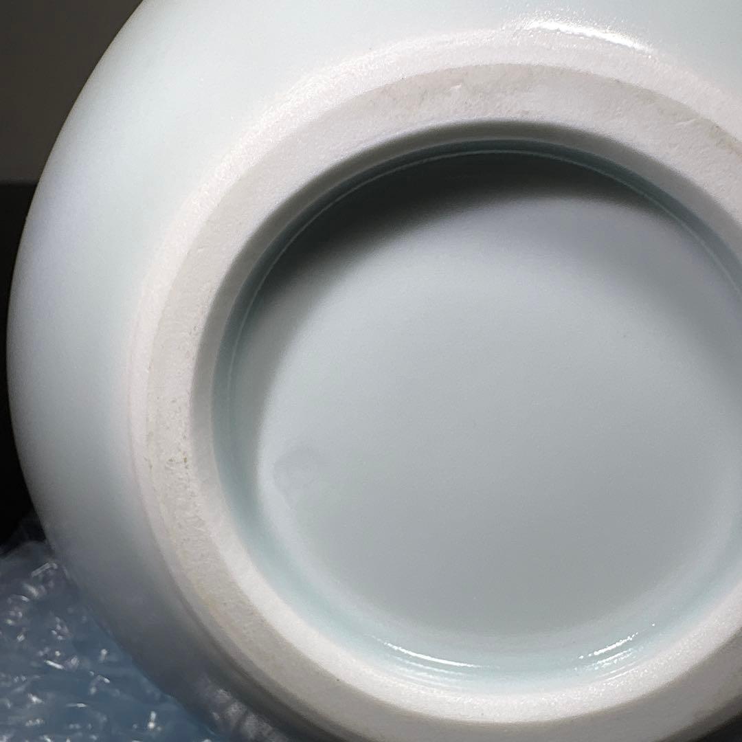 真作 人間国宝 前田昭博 白瓷手付鉢