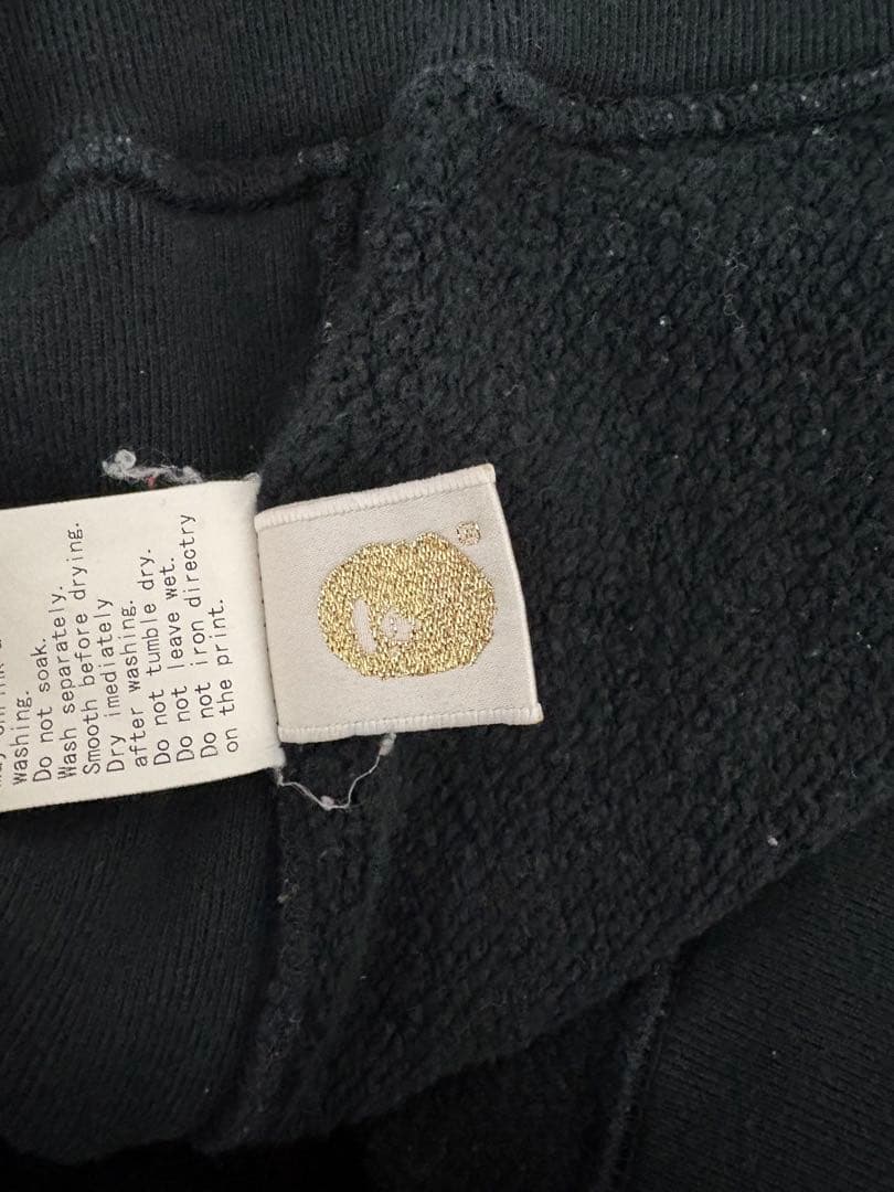 激レアL！BAPE GENERALS APEプルオーバーパーカー黒