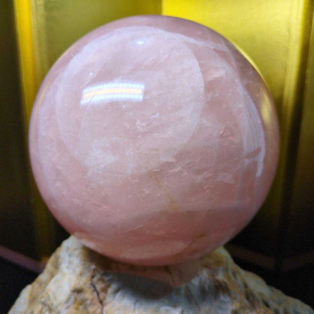 ローズクォーツ スフィア 直径145mm 4.1kg 丸玉天然石 パワーストーン