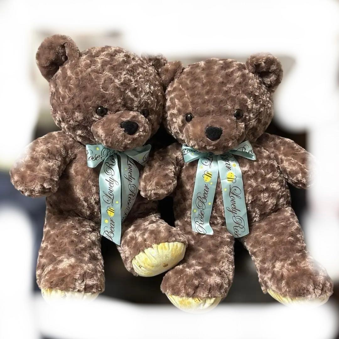 アミューズメント景品 ブラウン テディベア 2体セット クマのぬいぐるみ