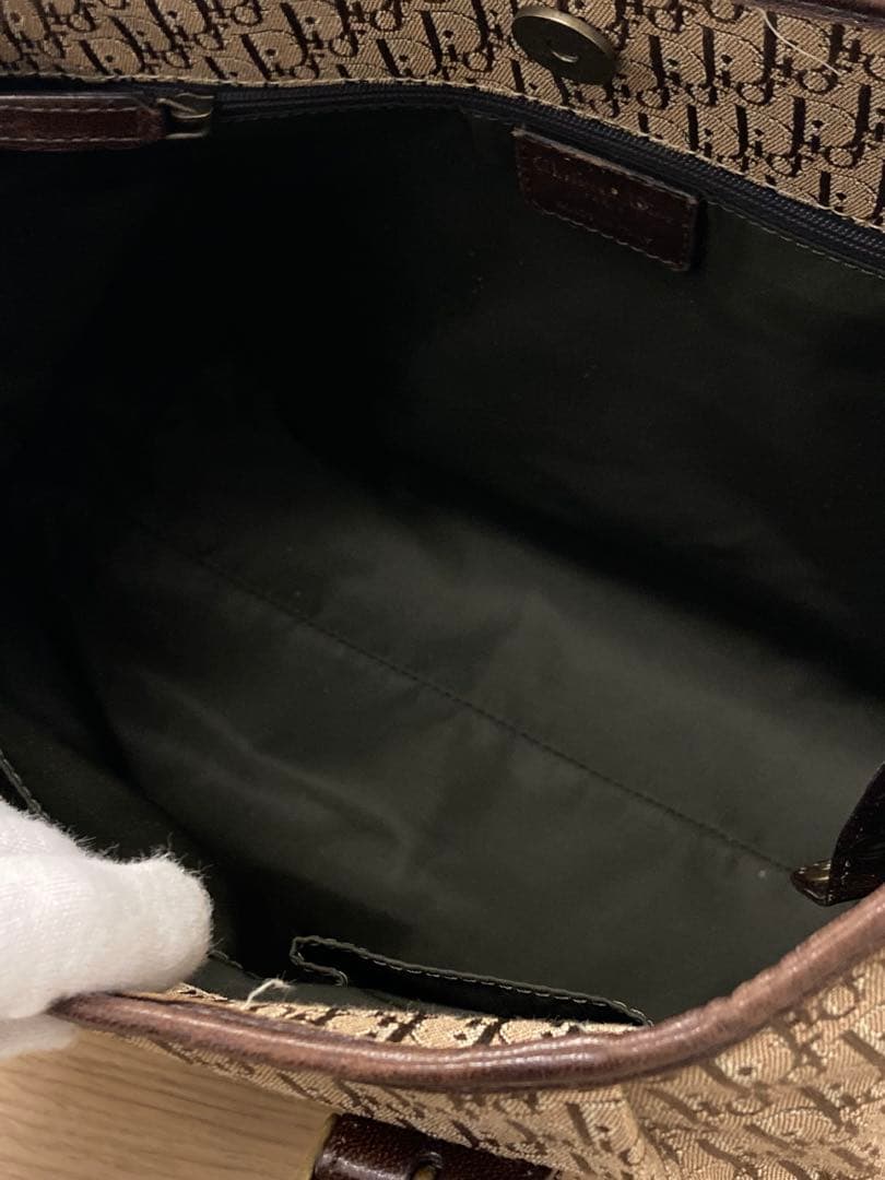 Christian Dior トロッター トートバッグ ブラウン キャンバス◇