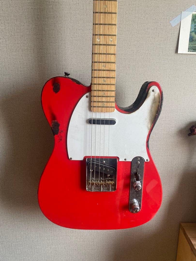 テレキャスター 赤 ラッカー塗装