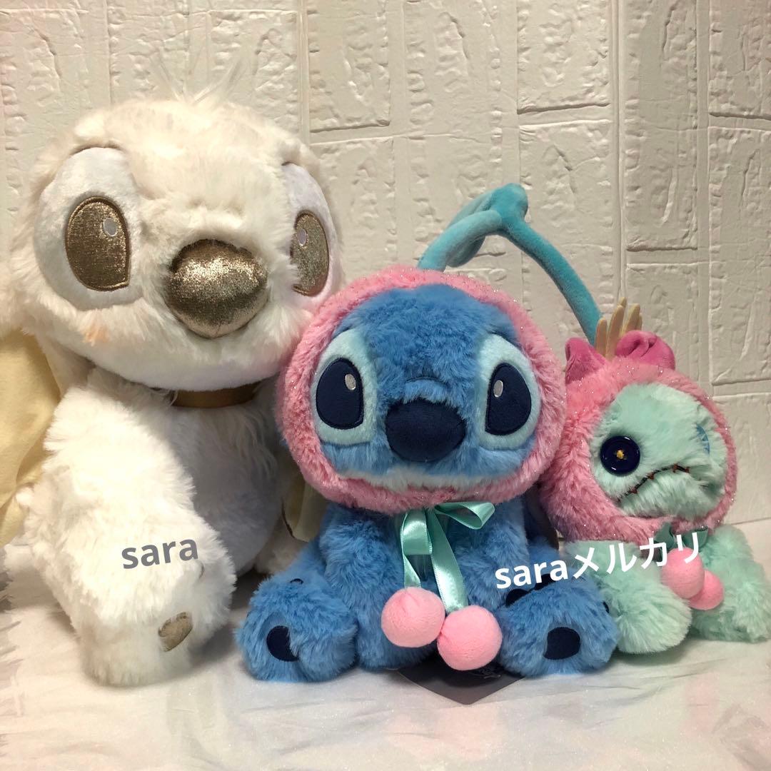 新品☆スティッチ スクランプ ぬいぐるみ GLOSSY FRUITS ホワイト