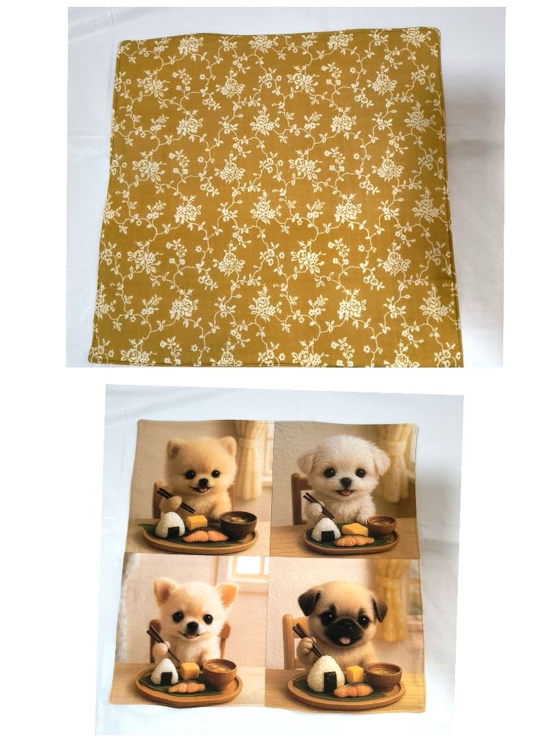 Yourelia様】ハンドメイドオーダー★犬&女の子★ハンカチ&ポーチ&巾着8点