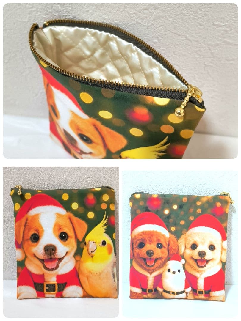 Yourelia様】ハンドメイドオーダー★犬&女の子★ハンカチ&ポーチ&巾着8点