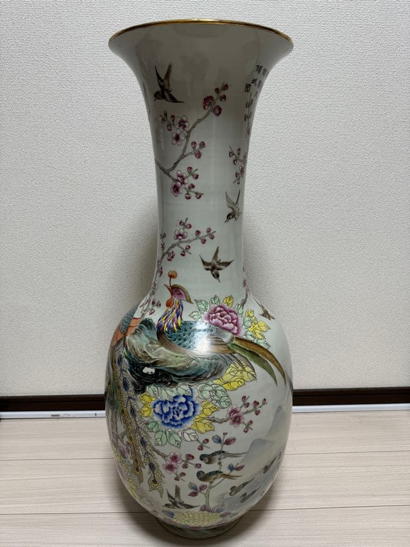 中国美術 花瓶 高さ約84センチ アンティーク 時代物 工芸品