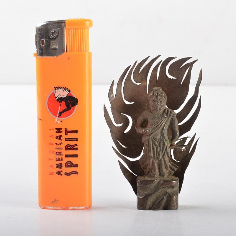 恋毬　仏教美術　古銅　不動明王　仏像　置物　V　R5243