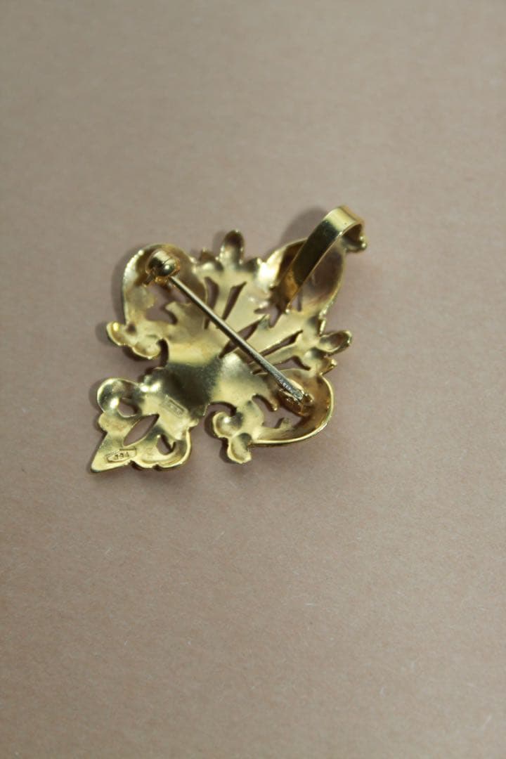 18k 750 ブローチ ネックレストップ