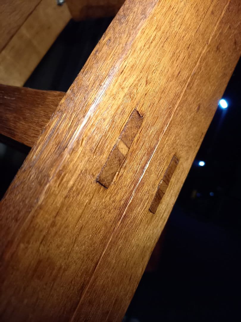 1960's ヴィンテージ ナチュラル オーク ウッド ラダー 正直脚立 8号