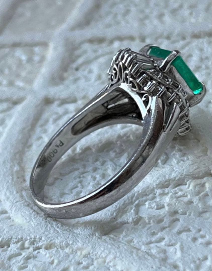 1.67ct エメラルド プラチナ　Pt900 12号　指輪【検索GSTV】