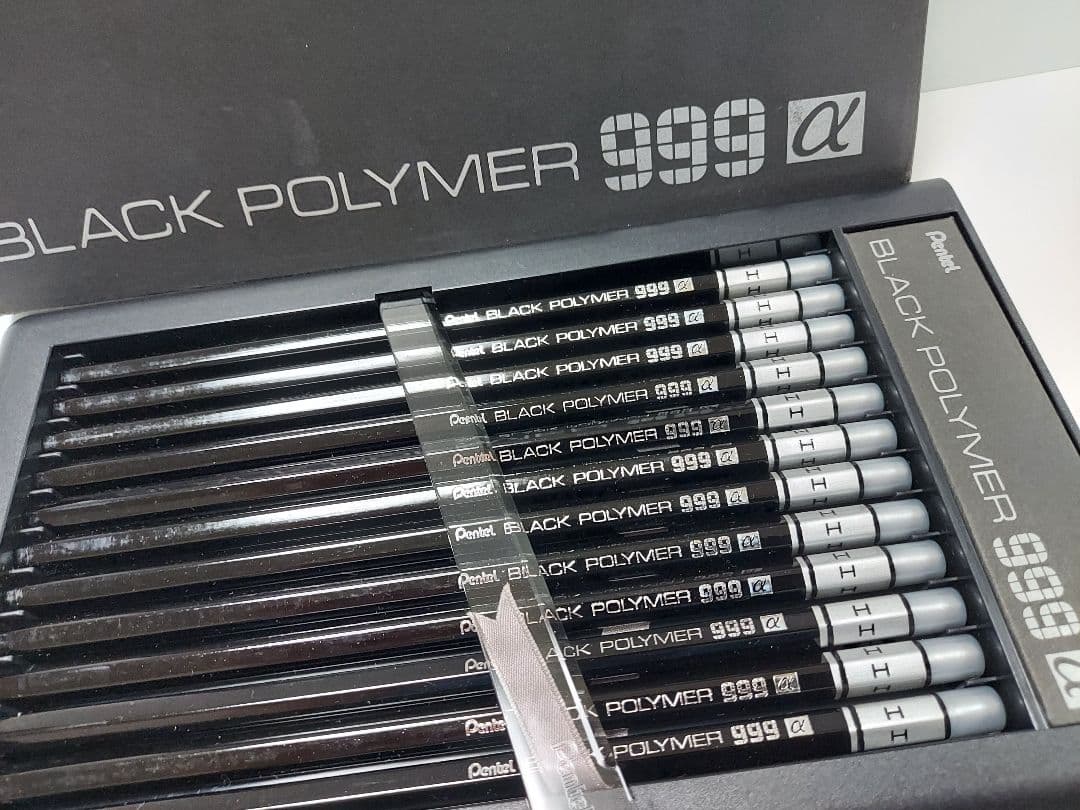 Pentel BLACK POLYMER 999 α 12本入り レトロ鉛筆