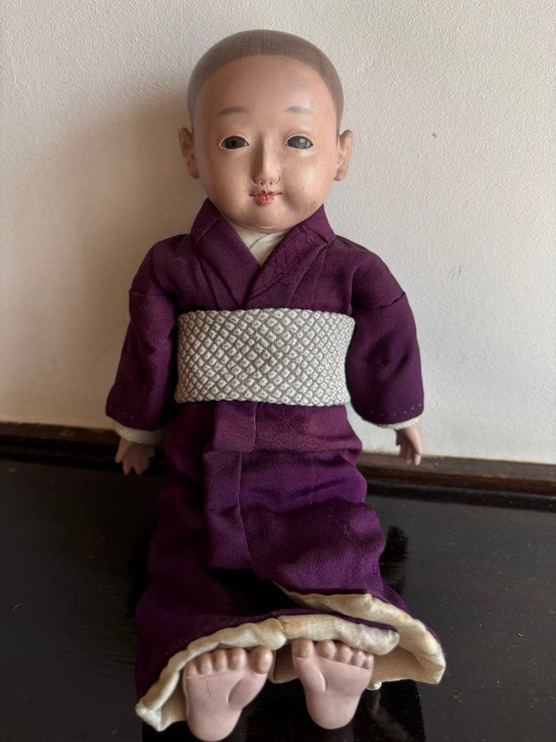 市松人形 竹内益次郎 吾妻人形 日本人形 大正 レトロ 約39cm 骨董 訳