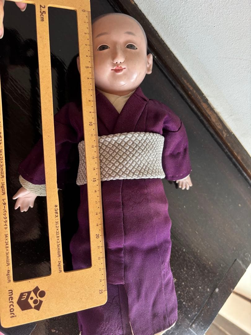 市松人形 竹内益次郎 吾妻人形 日本人形 大正 レトロ 約39cm 骨董 訳