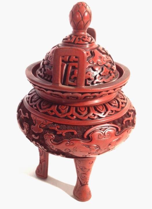 香炉 堆朱 三脚香炉 唐物 時代物