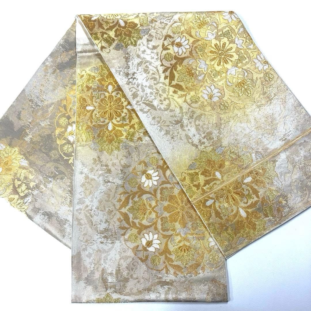 専用帯639 222 二本セット○高級 正絹 六通 袋帯 華文 花文