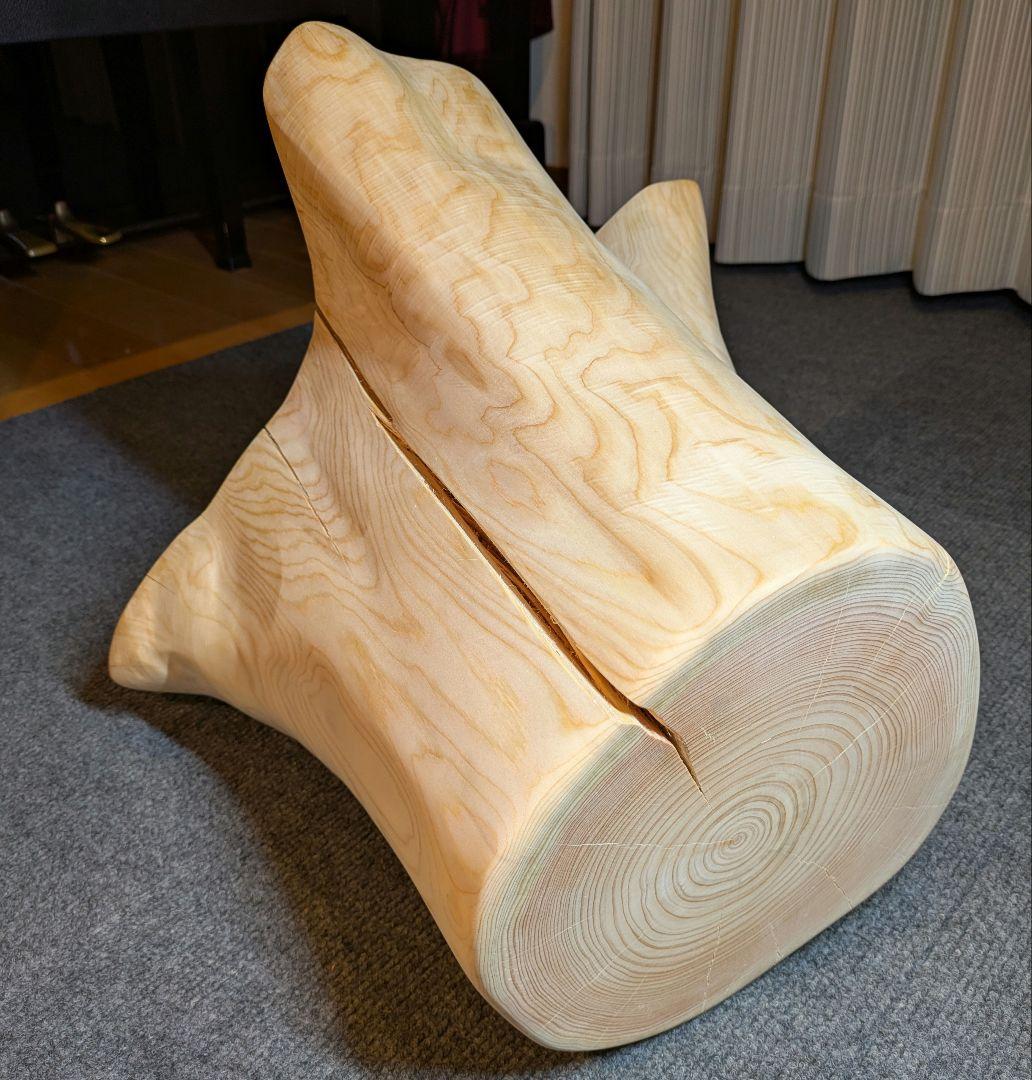 檜　切り株　丸太　椅子　スツール　 高さ約31㎝