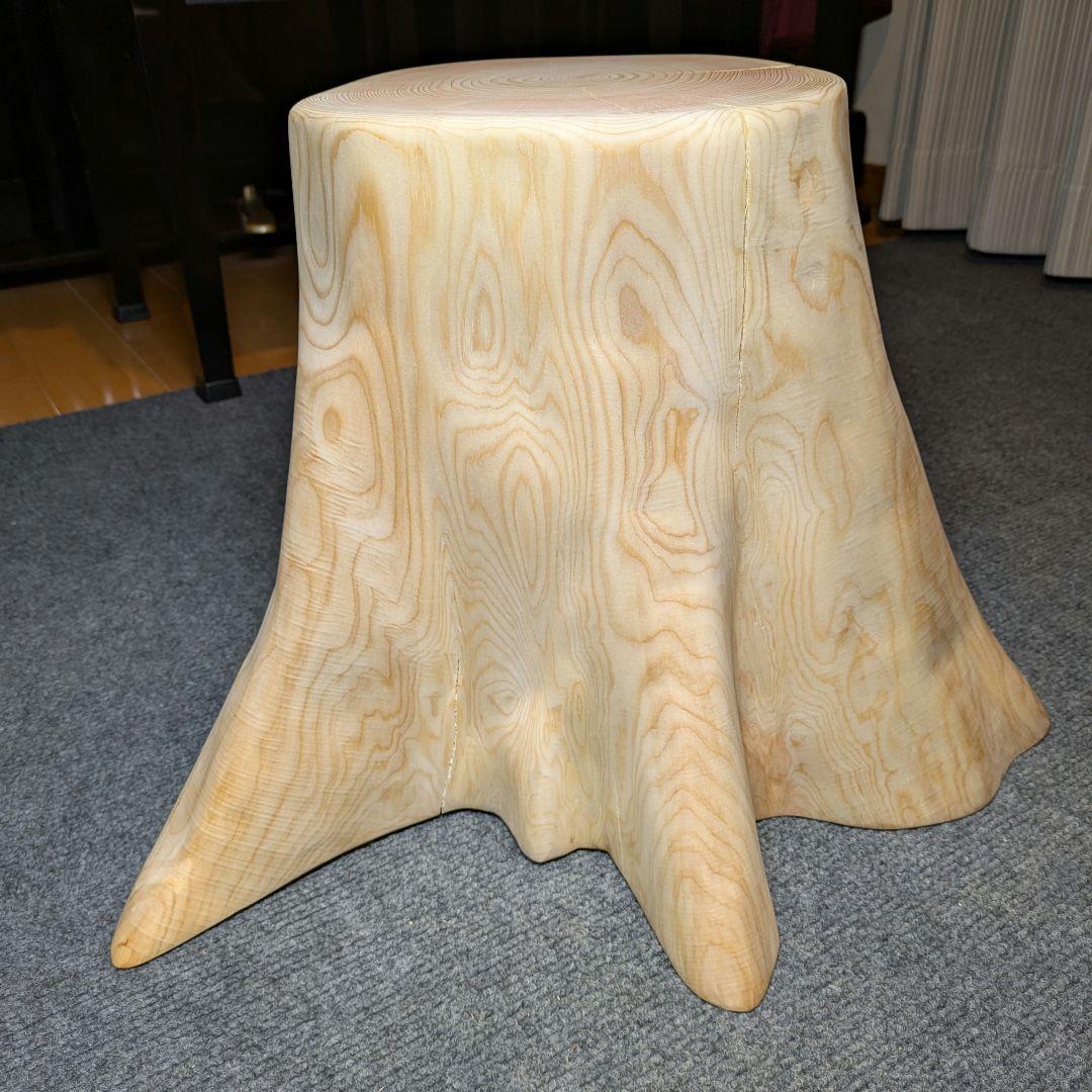 檜　切り株　丸太　椅子　スツール　 高さ約31㎝