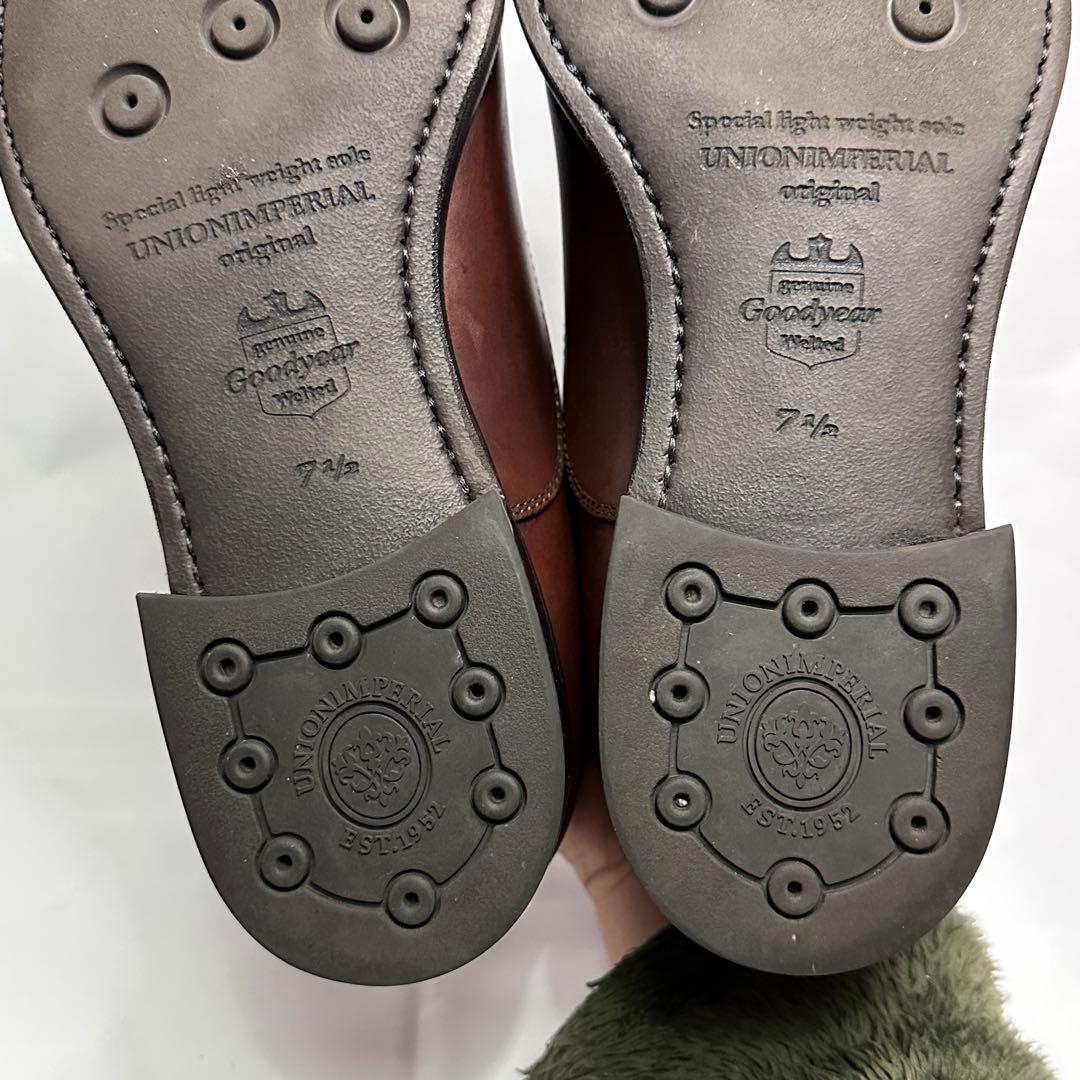 美品☆定価6万円☆ユニオンインペリアル☆革靴☆ブラウン☆U2006☆181