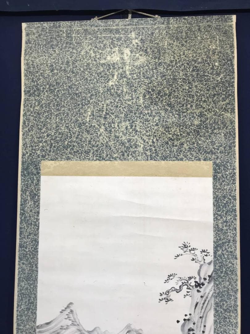 【真作】黄仲祥/山水人物図/山水図/掛軸/名家伝来/AC-140