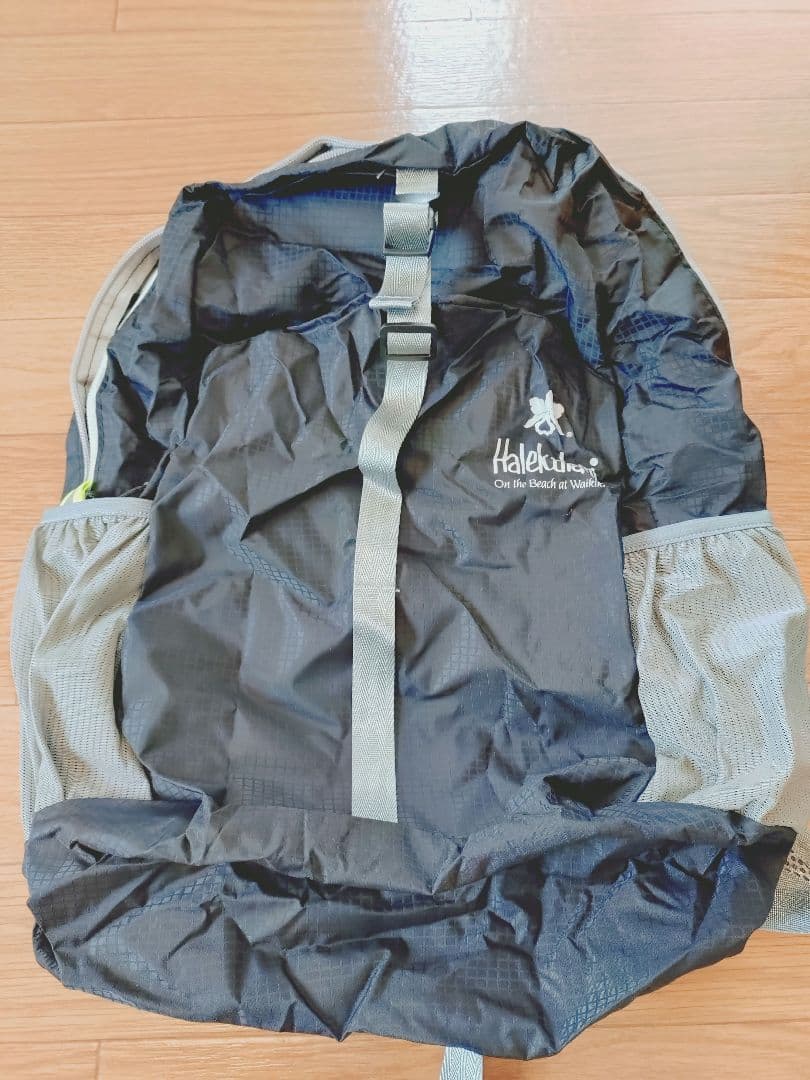 新品】ハレクラニ ハワイ 限定 折り畳みバックパック エコリュック 黒