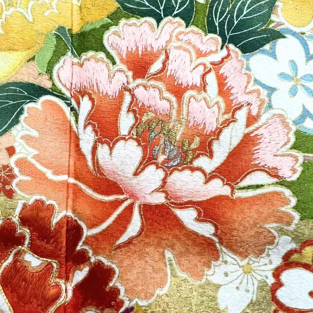 ≪早い者勝ち≫【美品】 振袖 正絹 古典柄 成人式 単品 抹茶色