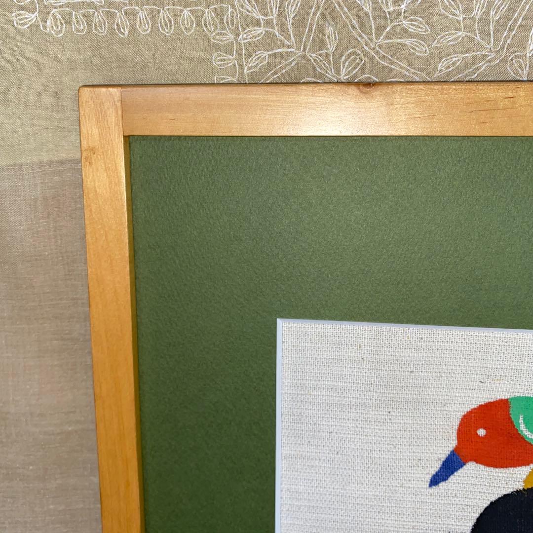 柚木沙弥郎/型染絵/額込/民藝