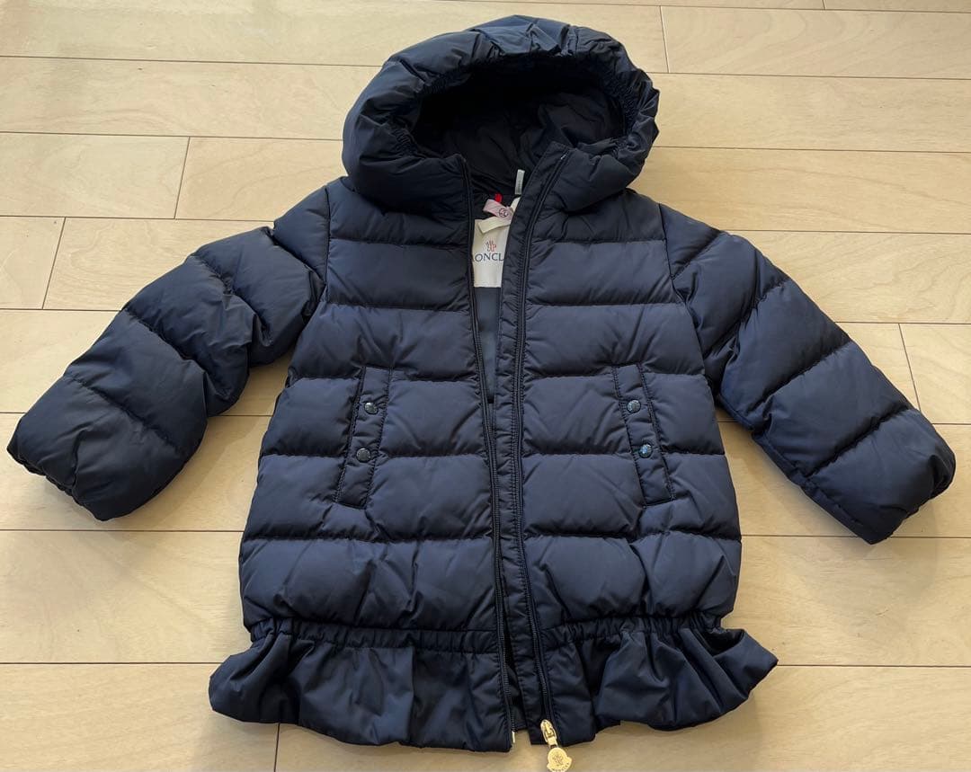 【モンクレール】2ans 92cm 裾フリルダウンコート