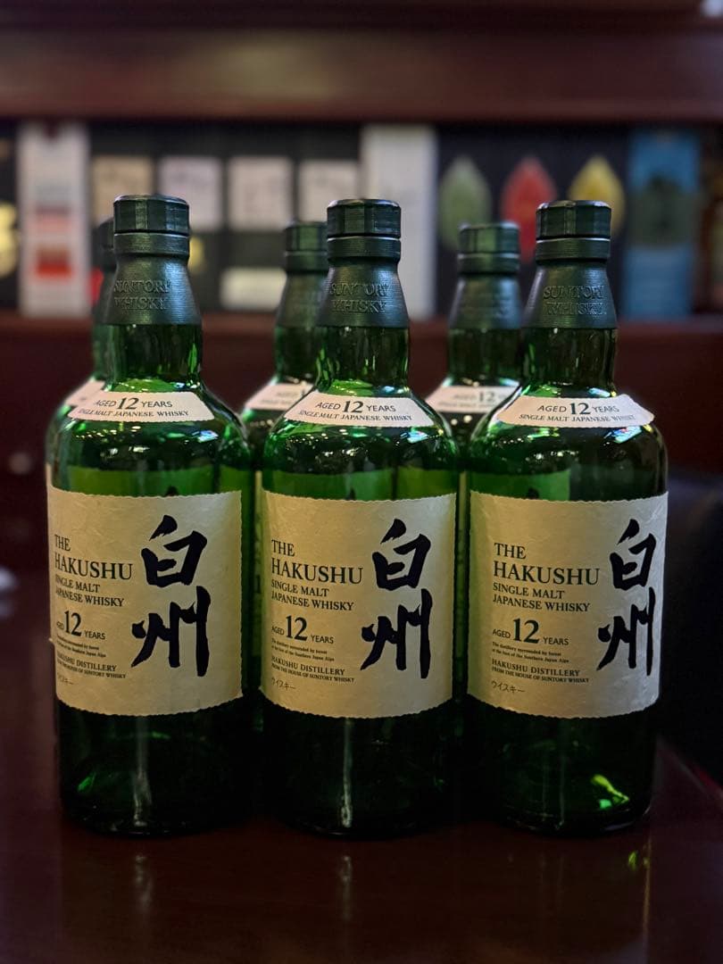 山崎12年6本&白州12年6本.空瓶＆ケース.12