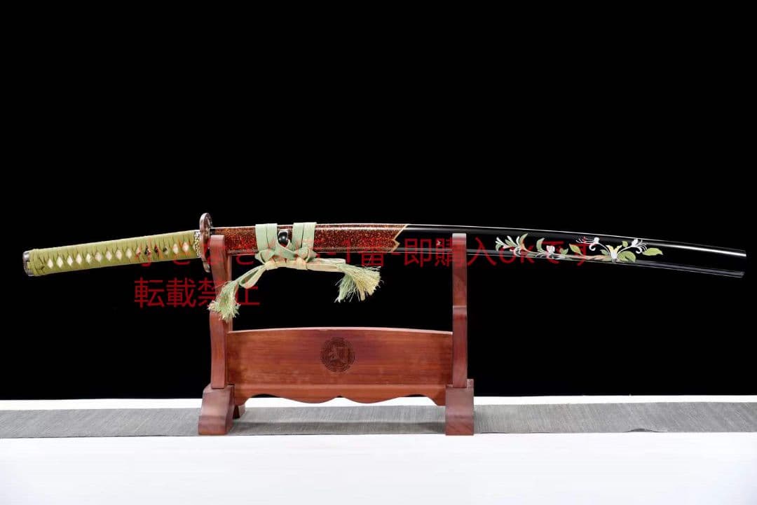 26寸地肌鋼焼刃武士刀『花鳥拵打刀』 武具 刀装具 日本刀 模造刀 居合刀