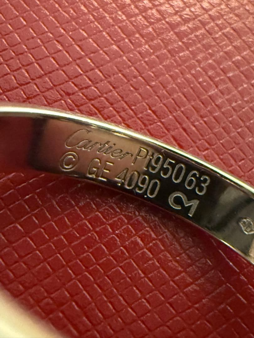 カルティエ　ウェディングバンドリング　PT950 63 (22号)