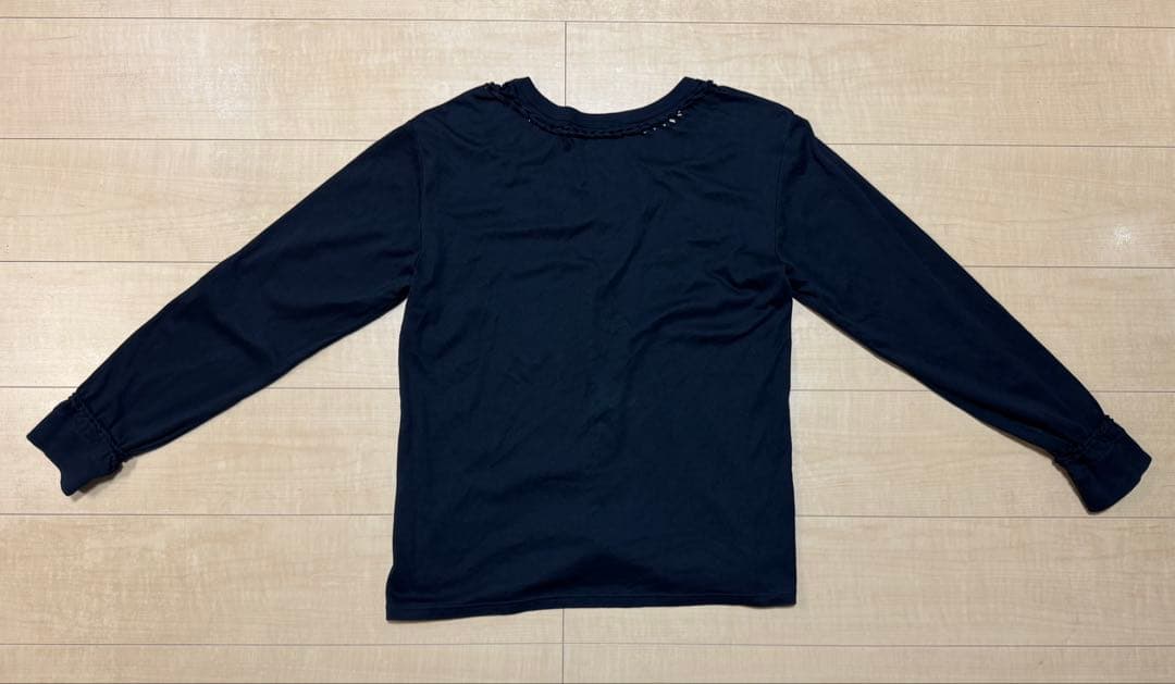 n（n） NUMBER（N）INE ナンバーナイン 編み込み Tシャツ XL 黒