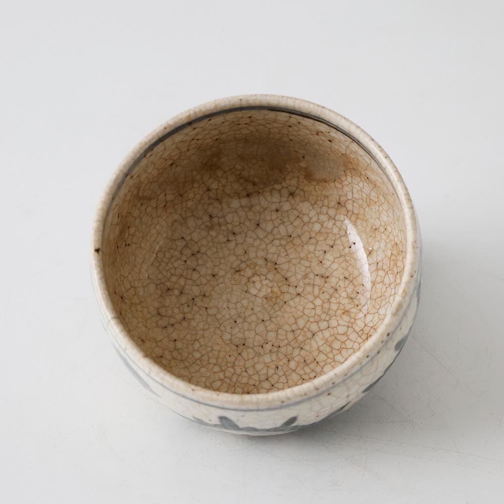 時代物 安南写 染付 花唐草文 茶碗 絞り手 茶道具 抹茶碗 - メルカリ