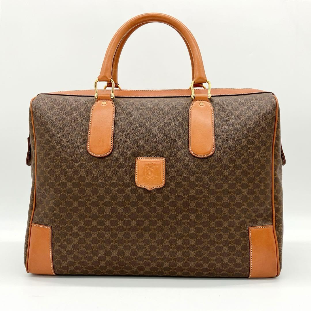 CELINE セリーヌ ボストンバッグ マカダム柄 旅行鞄 ヴィンテージ SL4