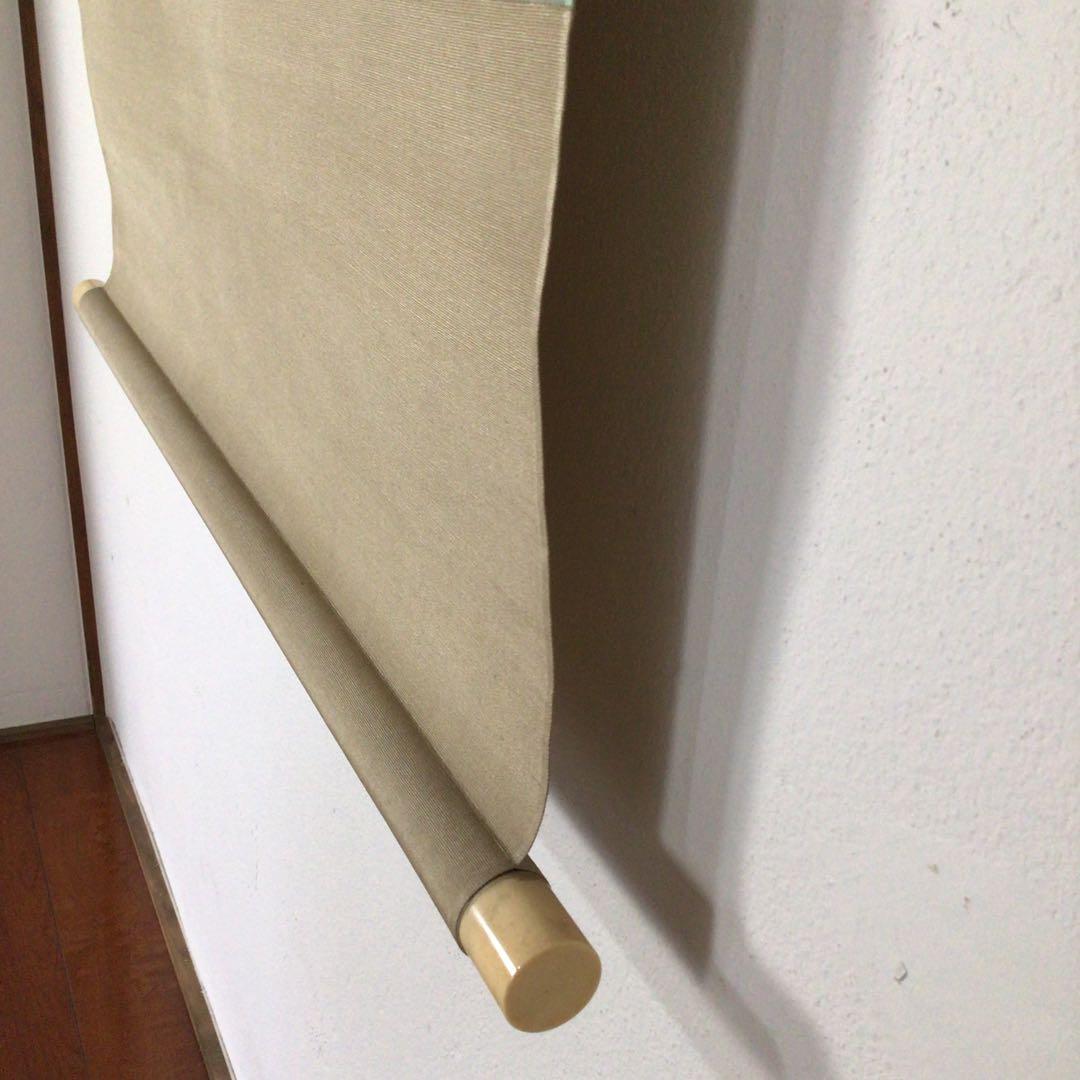 No2193 掛軸 小村大雲 田家朝図 絹本 共箱 日本画 古画 時代