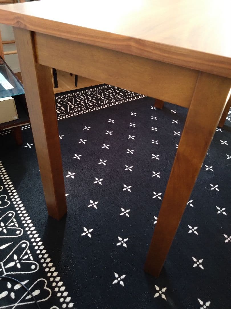 木製長方形デスク　学習机　勉強机　天然木　ウォルナット　茶色　ブラウン　おしゃれ